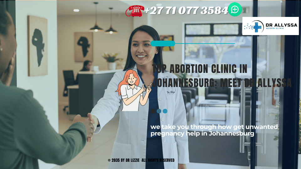 Dr. Allyssa warmly welcoming a patient into her clinic in Johannesburg, symbolizing compassionate care and professionalism.