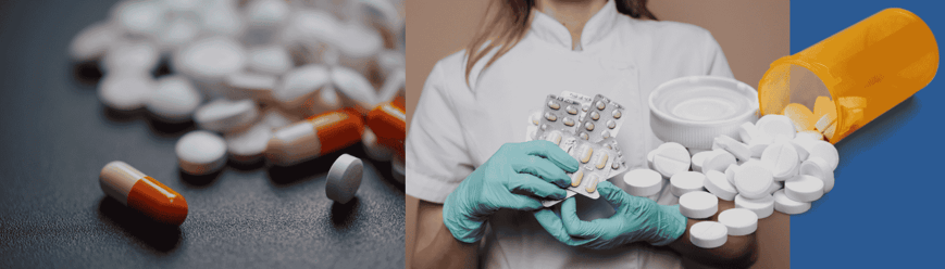 Female Doctor at Allyssa Women Clinic Holding Various Types of Early Pregnant Termination Pills Discussing their Effects to a Patient (1)