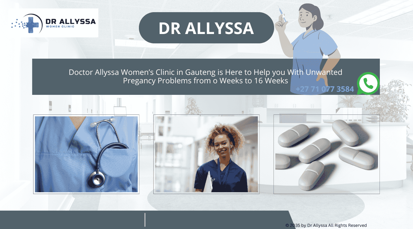 Doctor Allyssa Womens Clinic Major Banner, female nurse, termination pills